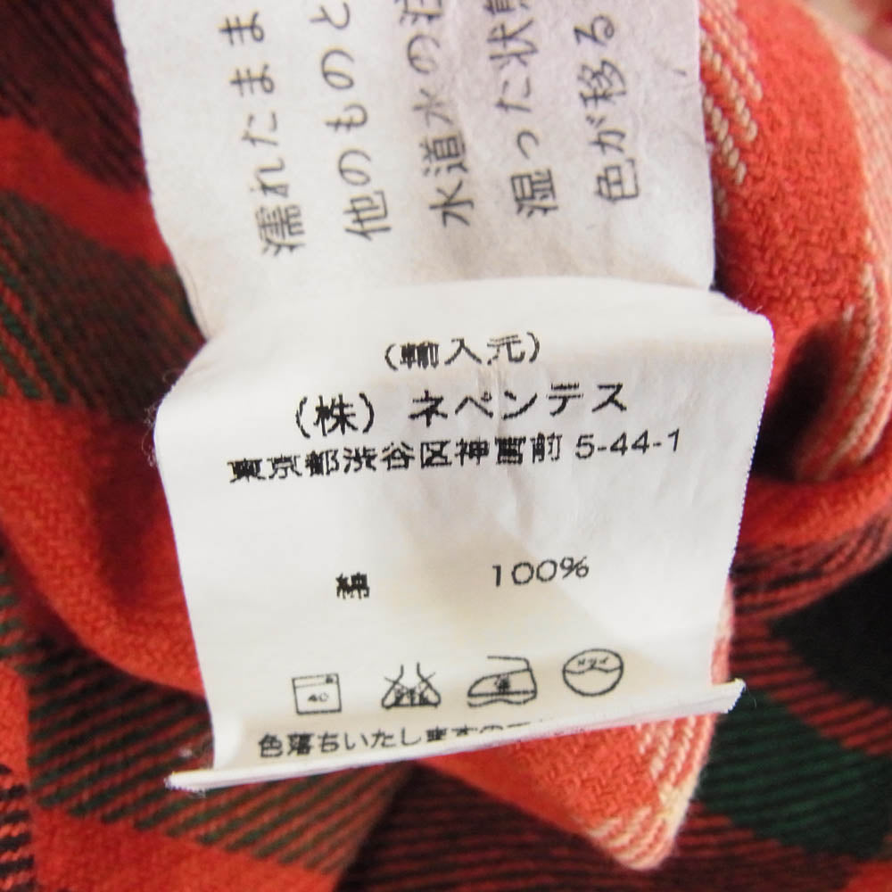Engineered Garments エンジニアードガーメンツ チェック柄 コットン ネルシャツ レッド系 M【中古】