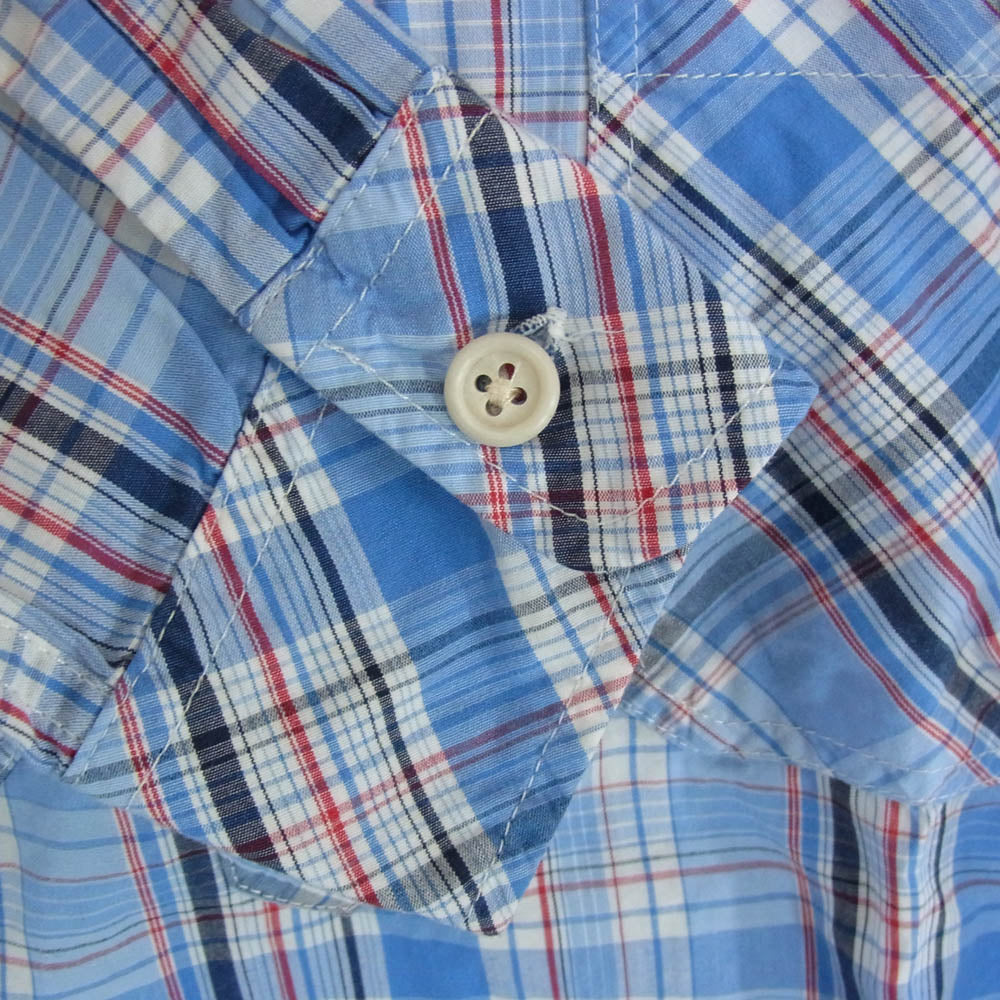 Engineered Garments エンジニアードガーメンツ チェック柄 コットン プルオーバー 長袖 シャツ ライトブルー系 M【中古】