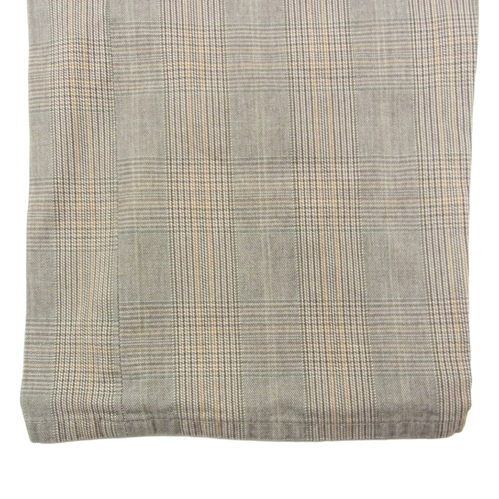 POST OVERALLS ポストオーバーオールズ 5P チェック パンツ 灰茶 L【中古】