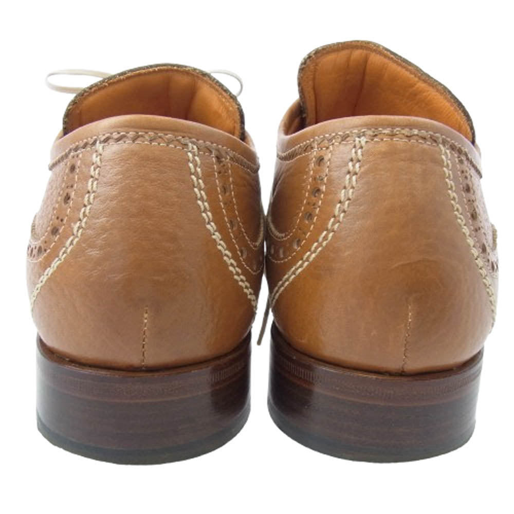 ベーメルズ ステッチデザイン ホールカット ドレスシューズ レザーシューズ ブラウン系 40【中古】