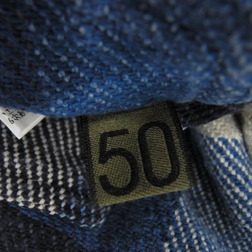 Nigel Cabourn ナイジェルケーボン 8020010102 ヘビーウェイト チェック ネルシャツ 長袖 シャツ ブルー系 50【中古】