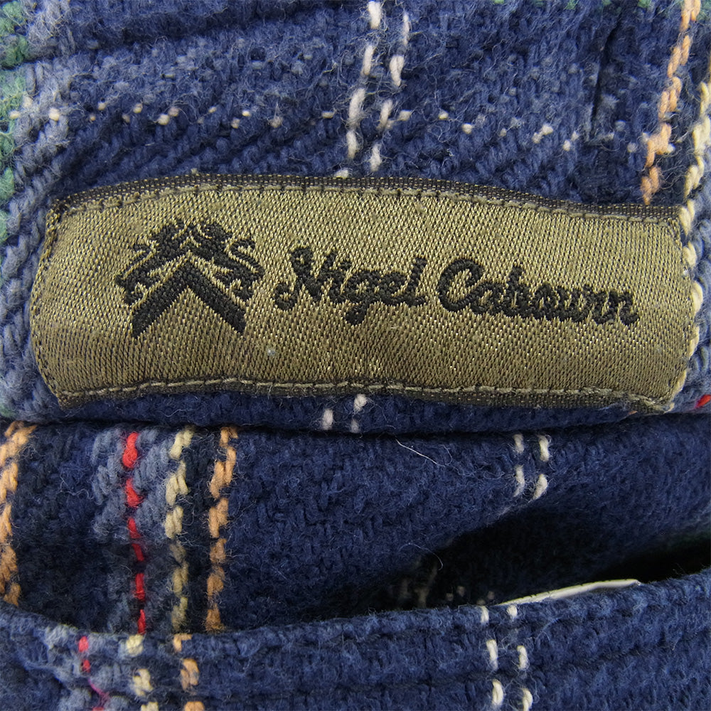 Nigel Cabourn ナイジェルケーボン 8090010030 REVERSIBLE CHECK SHIRT リバーシブル チェック 長袖 ネルシャツ ブルー系 50【中古】