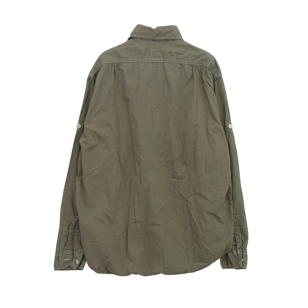 POST OVERALLS ポストオーバーオールズ プルオーバー コットン 長袖 シャツ グレー系 M【中古】