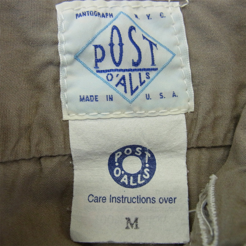 POST OVERALLS ポストオーバーオールズ プルオーバー コットン 長袖 シャツ グレー系 M【中古】