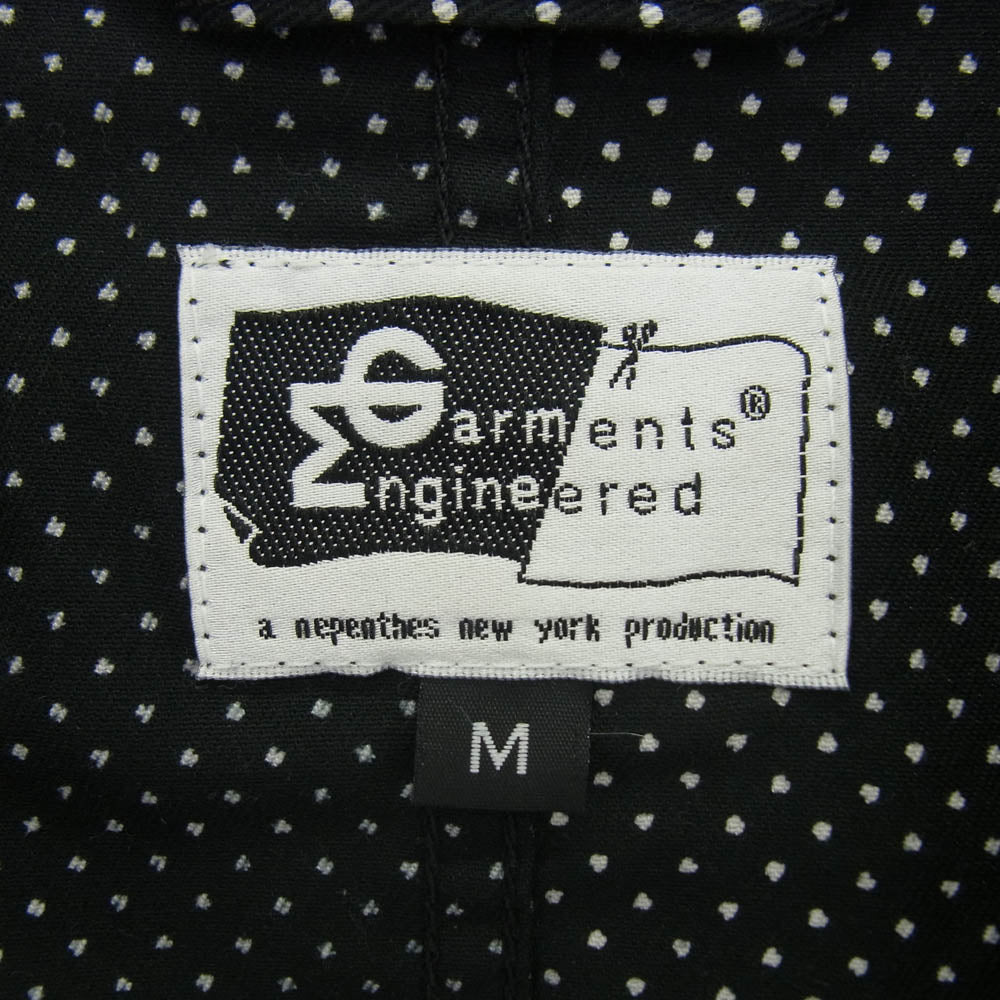 Engineered Garments エンジニアードガーメンツ ドット柄 3B コットン テーラードジャケット ブラック系 M【中古】