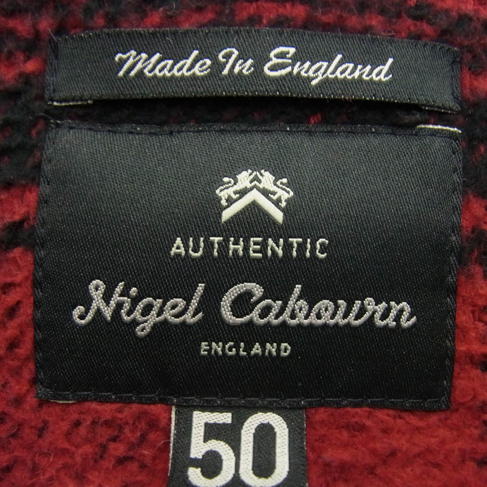 Nigel Cabourn ナイジェルケーボン 10AW 8091130011 英国製 AUTHENTIC LINE BEESWAX CITTON STORM PARKA 裏地チェック 襟コーデュロイ ストームパーカ マウンテンパーカー コート ネイビー系 50【中古】