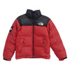 Supreme シュプリーム 17AW × THE NORTH FACE ノースフェイス ND91702I Leather Nuptse Jacket レザー ヌプシ ダウン ジャケット レッド系 S【中古】