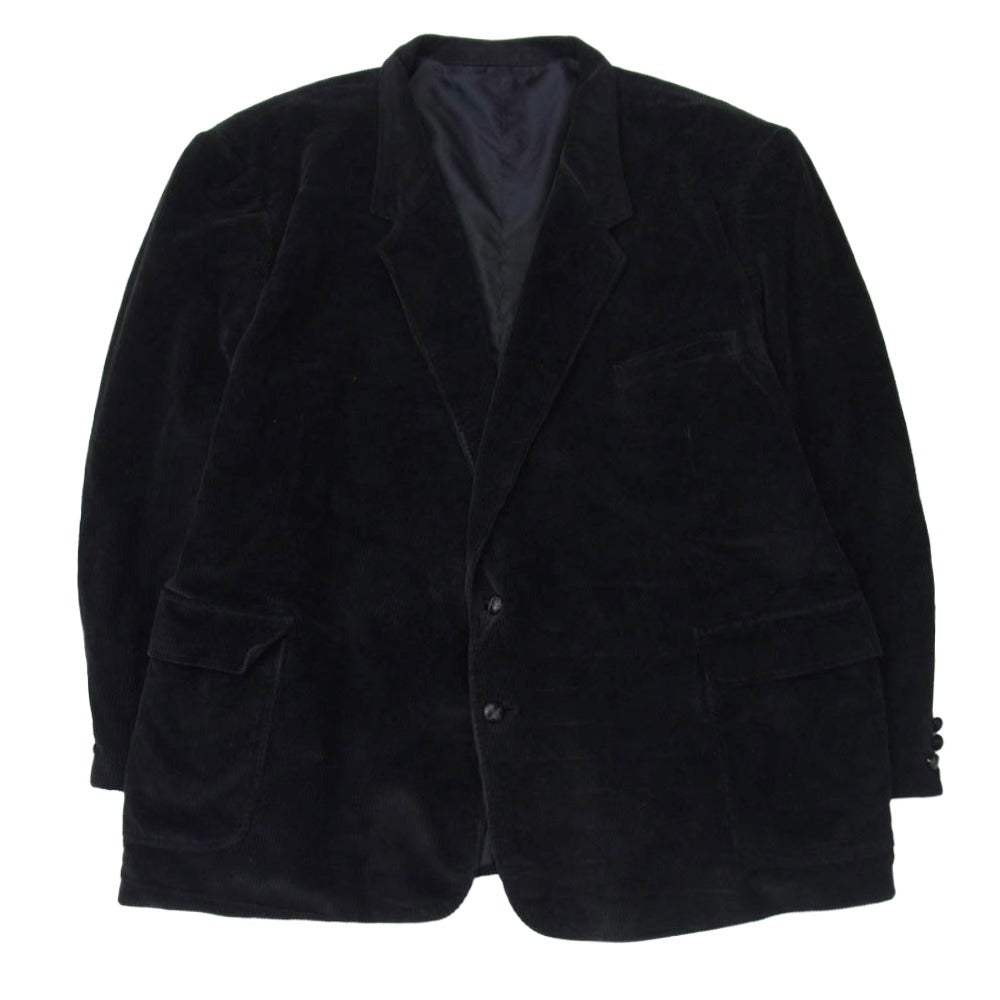キングサイズ ヌバックエルボーパッチ オーバーサイズ コーデュロイ テーラードジャケット ブラック系 58【中古】