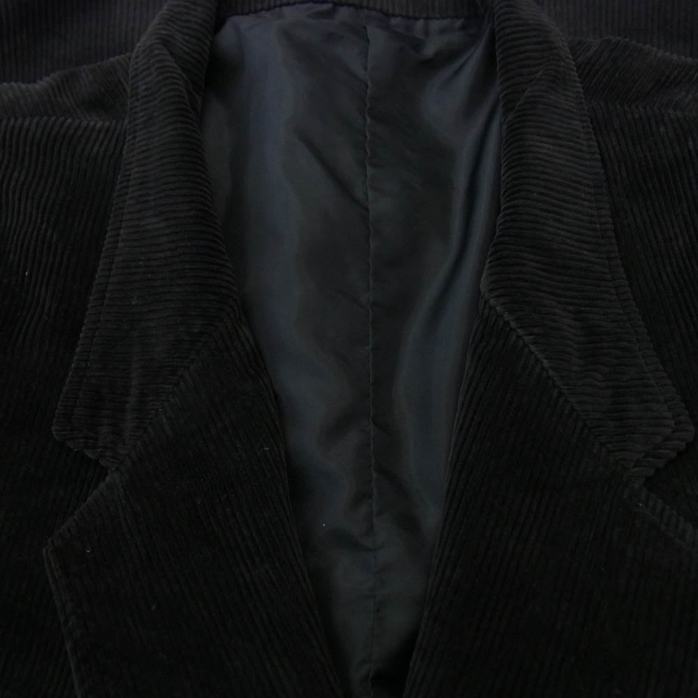 キングサイズ ヌバックエルボーパッチ オーバーサイズ コーデュロイ テーラードジャケット ブラック系 58【中古】