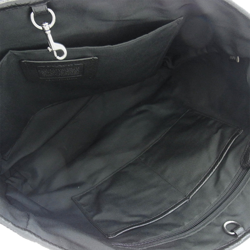 COACH コーチ F23248 レザー ビジネスバッグ トートバッグ ブラック系【中古】