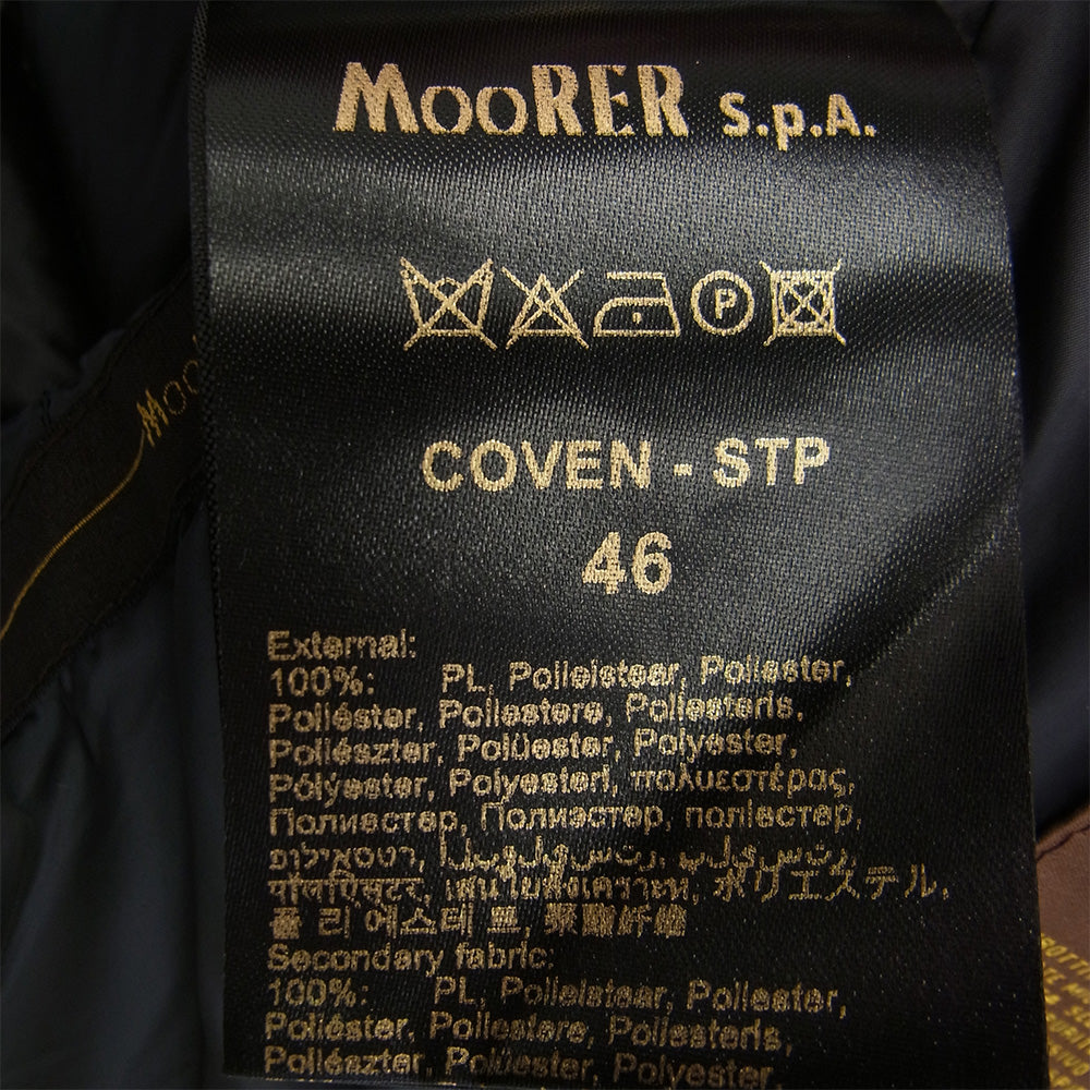 ムーレー 国内正規品タグ COVEN-STP ダウン ジャケット ブラック系 46【中古】