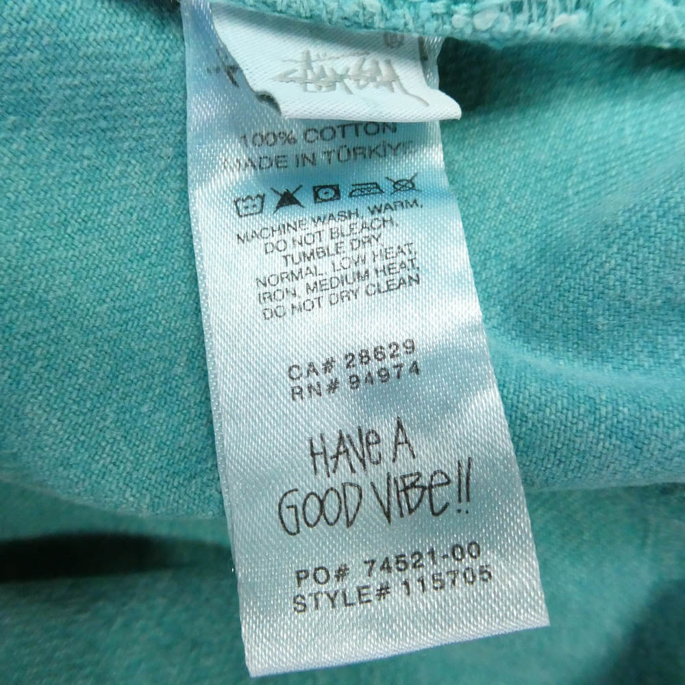 STUSSY ステューシー Spray Dye Hooded Work Jacket スプレー ダイ フーデッド ワーク ジャケット グリーン系 L【中古】