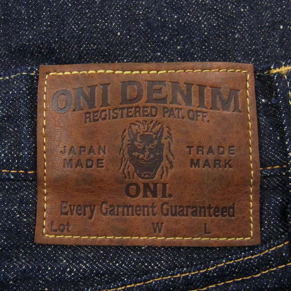ONI DENIM 鬼デニム ONI288-13.7NEP 鬼デニム 13.7oz NEP Denim Regular Straight ネップ セルビッジ デニム パンツ ボタンフライ レギュラー ストレート 赤耳 ジーンズ W29 インディゴブルー系 W29【極上美品】【中古】