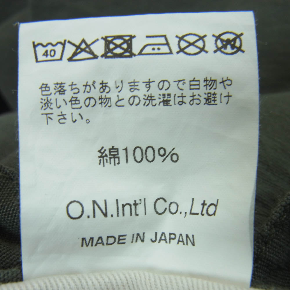 ONI DENIM 鬼デニム ONI200-8GG 8oz Betacham Green Gray Wide Straight 8oz ベタシャン シャンブレー セルビッチ ワイドストレート パンツ カーキ系 30【新古品】【未使用】【中古】
