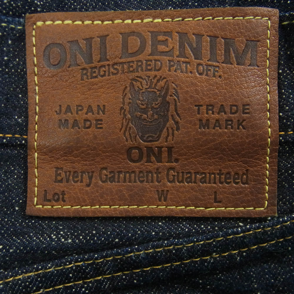 ONI DENIM 鬼デニム ONI288-13.7NEP 鬼デニム 13.7oz NEP Denim Regular Straight ネップ セルビッジ デニム パンツ ボタンフライ レギュラー ストレート 赤耳 ジーンズ インディゴブルー系 30【極上美品】【中古】