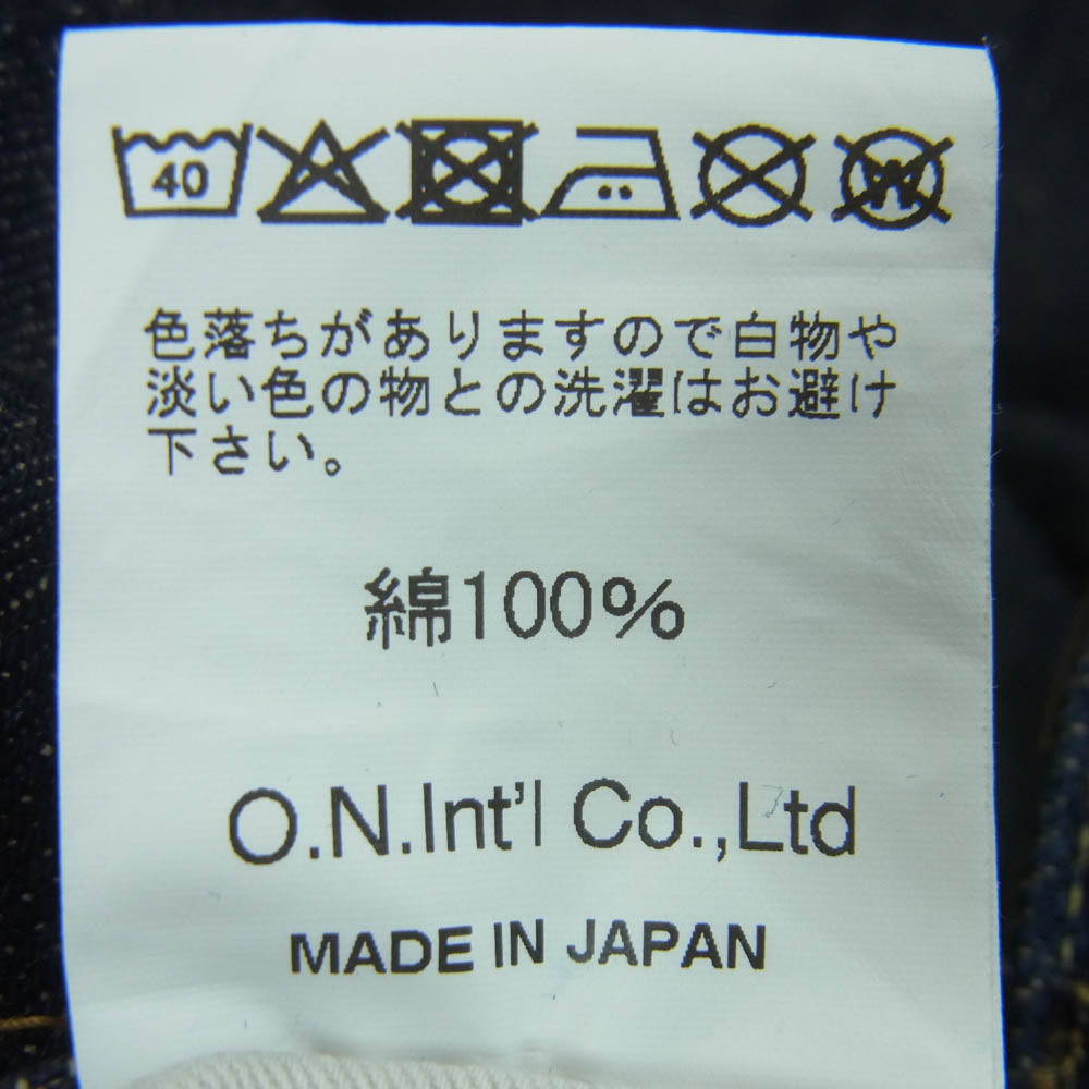 ONI DENIM 鬼デニム ONI288-13.7NEP 鬼デニム 13.7oz NEP Denim Regular Straight ネップ セルビッジ デニム パンツ ボタンフライ レギュラー ストレート 赤耳 ジーンズ インディゴブルー系 30【極上美品】【中古】