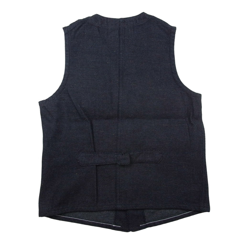 SUGAR CANE シュガーケーン SC15446 FICTION ROMANCE 13.7oz. INDIGO NEP DENIM WORK VEST インディゴネップ デニム・ワーク べスト エンジニア ジャケット インディゴブルー系 38【新古品】【未使用】【中古】