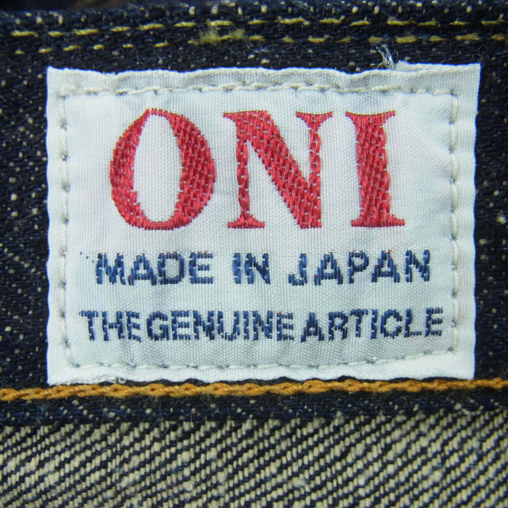 ONI DENIM 鬼デニム ONI266-13.7NEP 13.7oz NEP Denim Relax Straight 13.7オンス ネップデニム リラックスストレート デニム パンツ ジーンズ W32 インディゴブルー系 32【極上美品】【中古】