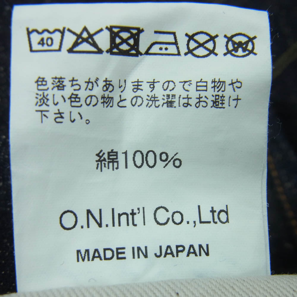 ONI DENIM 鬼デニム ONI266-13.7NEP 13.7oz NEP Denim Relax Straight 13.7オンス ネップデニム リラックスストレート デニム パンツ ジーンズ W32 インディゴブルー系 32【極上美品】【中古】