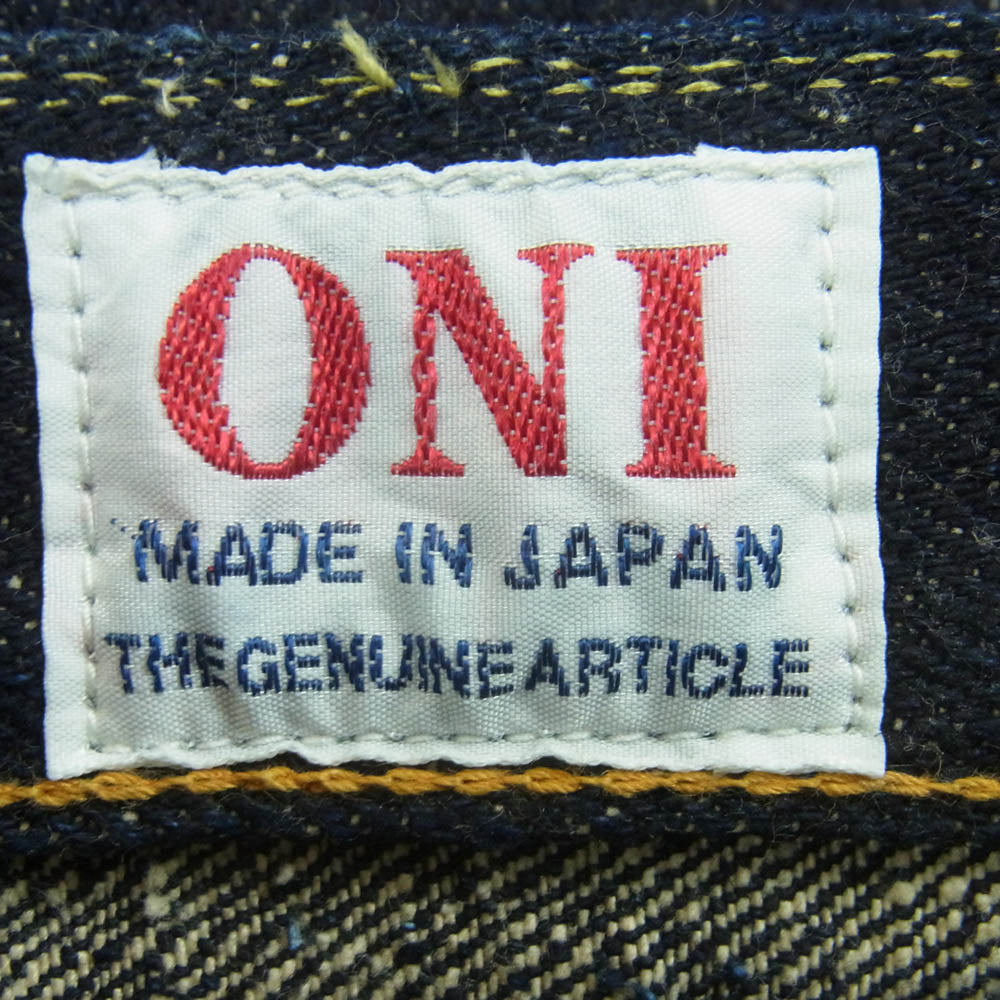 ONI DENIM 鬼デニム ONI 288 鬼デニム 20oz Asphalt Denim アスファルト デニム パンツ ボタンフライ レギュラー ストレート 赤耳 ジーンズ W30 インディゴブルー系 30【極上美品】【中古】