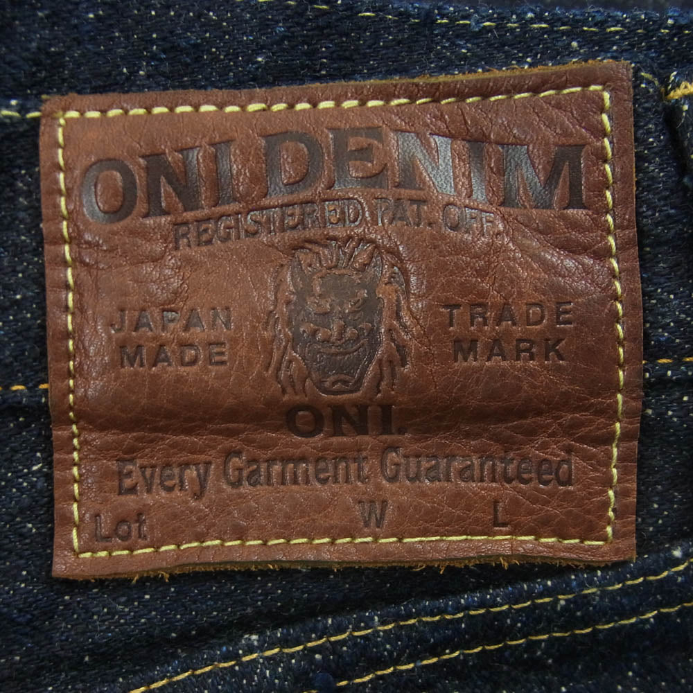 ONI DENIM 鬼デニム ONI 288 鬼デニム 20oz Asphalt Denim アスファルト デニム パンツ ボタンフライ レギュラー ストレート 赤耳 ジーンズ W32 インディゴブルー系 32【極上美品】【中古】