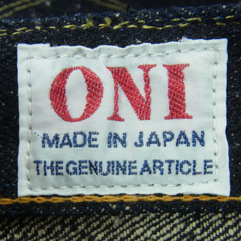 ONI DENIM 鬼デニム ONI 288 鬼デニム 20oz Asphalt Denim アスファルト デニム パンツ ボタンフライ レギュラー ストレート 赤耳 ジーンズ W32 インディゴブルー系 32【極上美品】【中古】