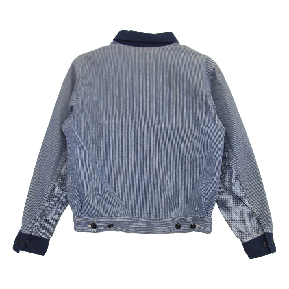 SUGAR CANE シュガーケーン M11454 ピンヒッコリーストライプ 襟切替 ワークジャケット ネイビー系【中古】