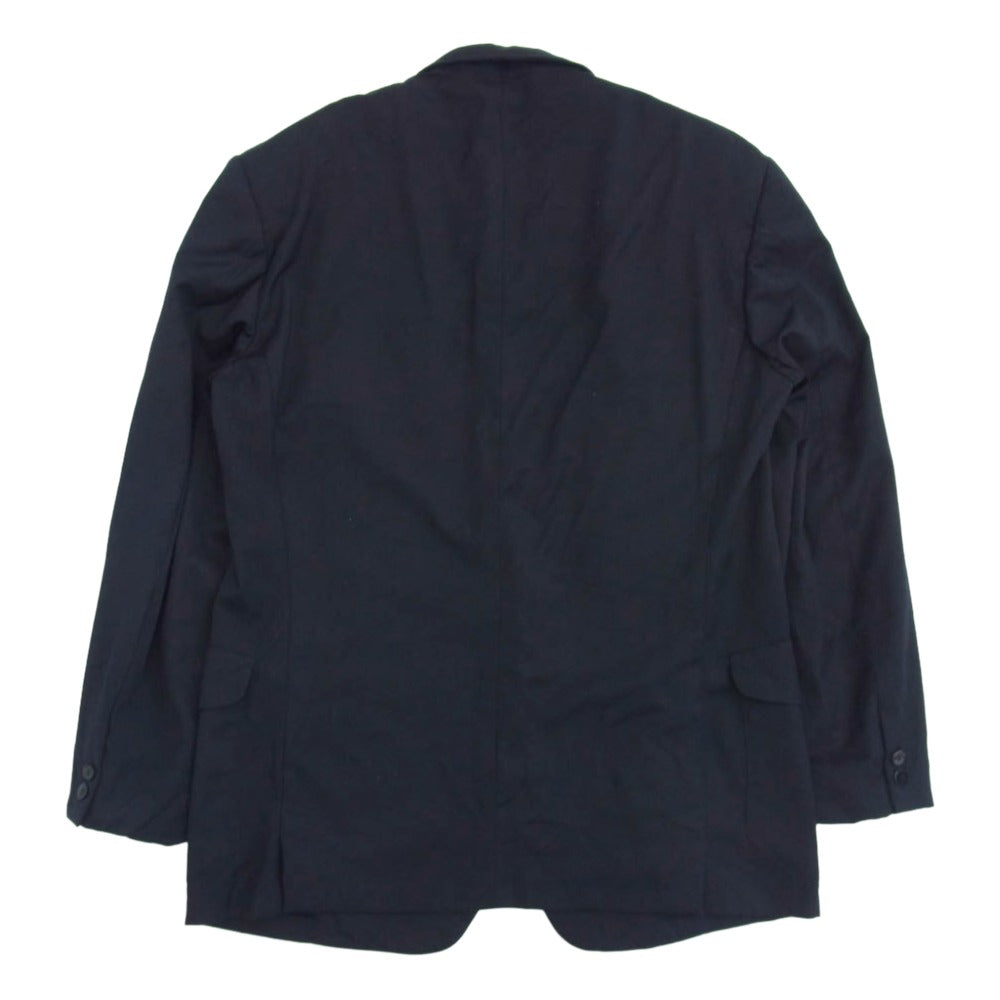 Gianni Versace ジャンニ・ヴェルサーチ 25BAVC セットアップ 3Bボタン シングル テーラードジャケット 3タック スラックスパンツ ダークネイビー系 ジャケット表記サイズ無　パンツサイズ46【中古】