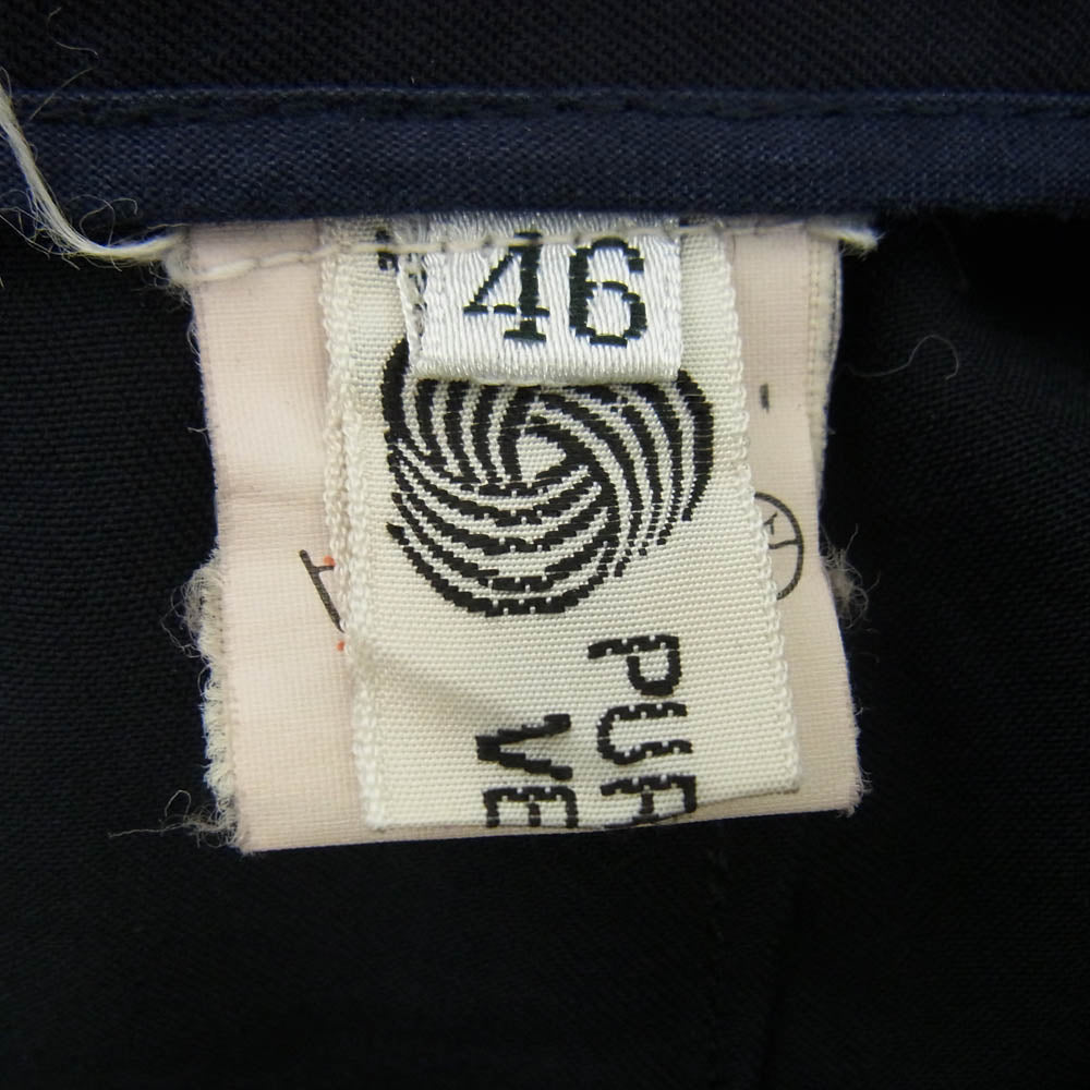 Gianni Versace ジャンニ・ヴェルサーチ 25BAVC セットアップ 3Bボタン シングル テーラードジャケット 3タック スラックスパンツ ダークネイビー系 ジャケット表記サイズ無　パンツサイズ46【中古】