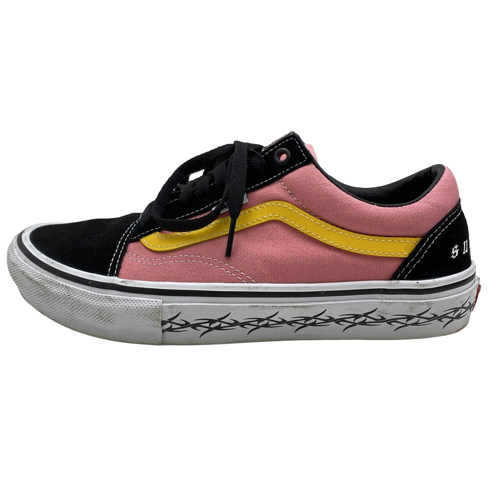 Supreme シュプリーム 21AW 500714 × VANS バンズ OLD SKOOL オールドスクール ローカットスニーカー ブラック系 ピンク系 27cm【中古】