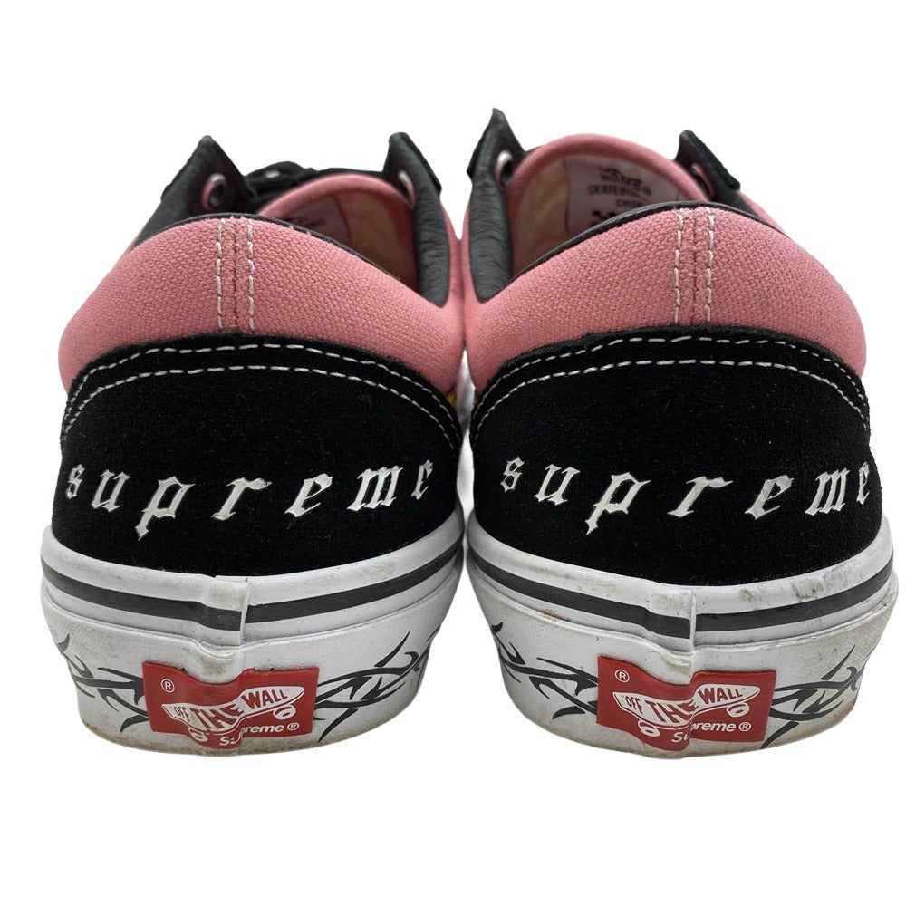 Supreme シュプリーム 21AW 500714 × VANS バンズ OLD SKOOL オールドスクール ローカットスニーカー ブラック系 ピンク系 27cm【中古】