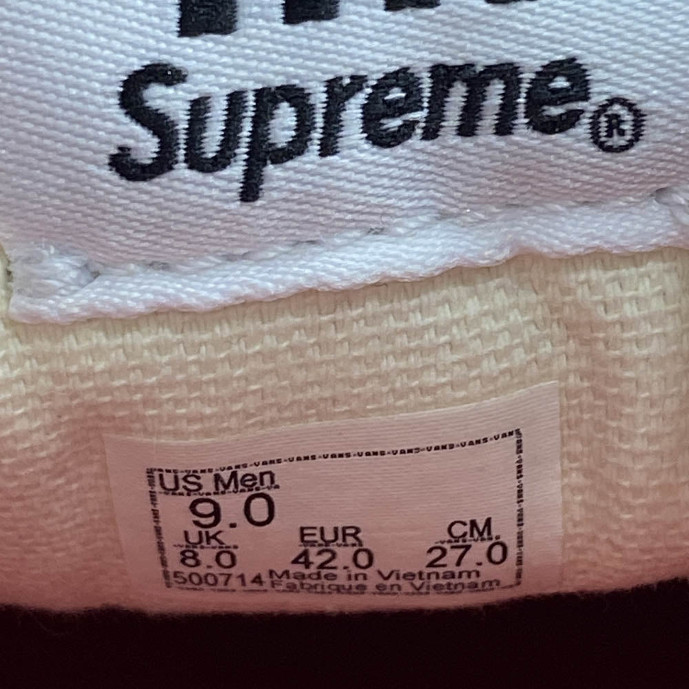 Supreme シュプリーム 21AW 500714 × VANS バンズ OLD SKOOL オールドスクール ローカットスニーカー ブラック系 ピンク系 27cm【中古】