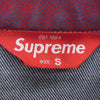 Supreme シュプリーム 23SS Flocked Denim Trucker Jacket フロック デニム トラッカー ジャケット レッド系 S【中古】