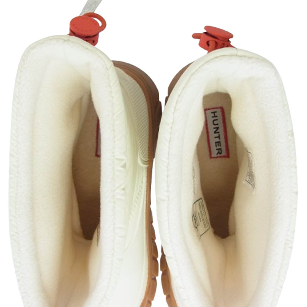 ハンター WOMENS INTREPID SHORT SNOW BOOT ショート スノーブーツ オフホワイト系 UK5【極上美品】【中古】
