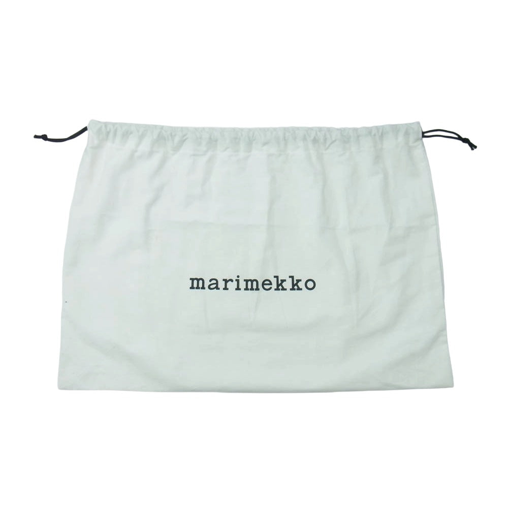 marimekko マリメッコ Karla カルラ オールレザー コード ショルダーバッグ ブラック系【極上美品】【中古】