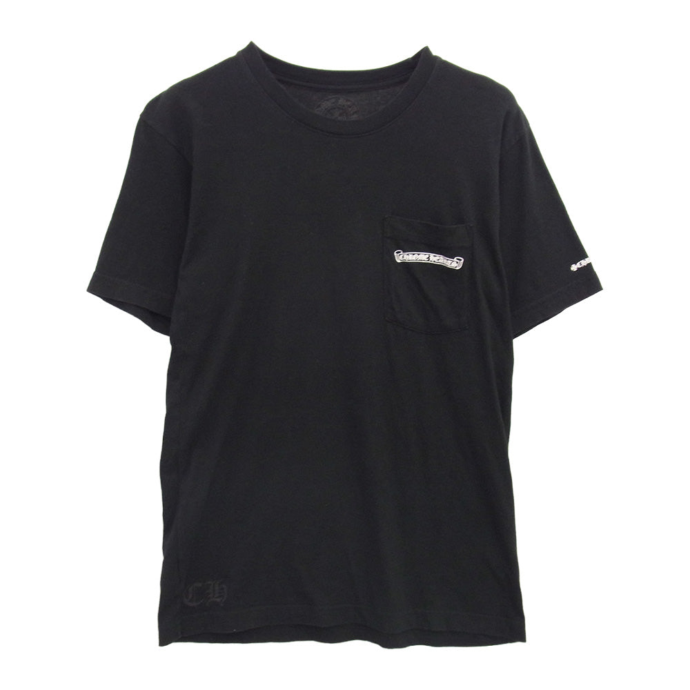 CHROME HEARTS クロムハーツ（原本無） CH S/S TEE バック スクロール ラベル プリント 半袖Tシャツ ブラック系 M【中古】