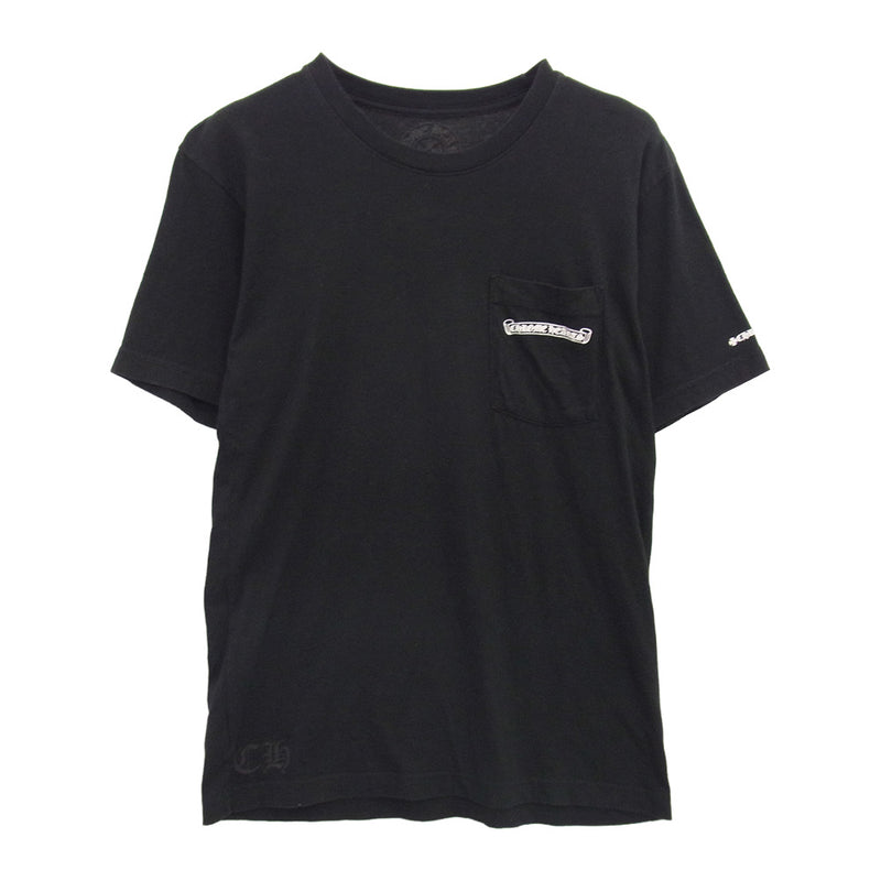 CHROME HEARTS クロムハーツ（原本無） CH S/S TEE バック スクロール ラベル プリント 半袖Tシャツ ブラック系 M【中古】