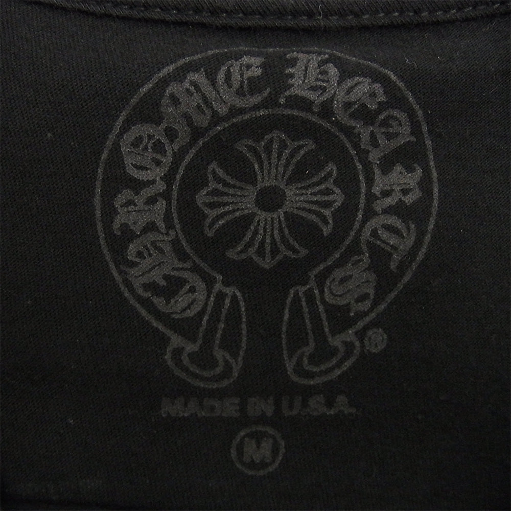 CHROME HEARTS クロムハーツ（原本無） CH S/S TEE バック スクロール ラベル プリント 半袖Tシャツ ブラック系 M【中古】