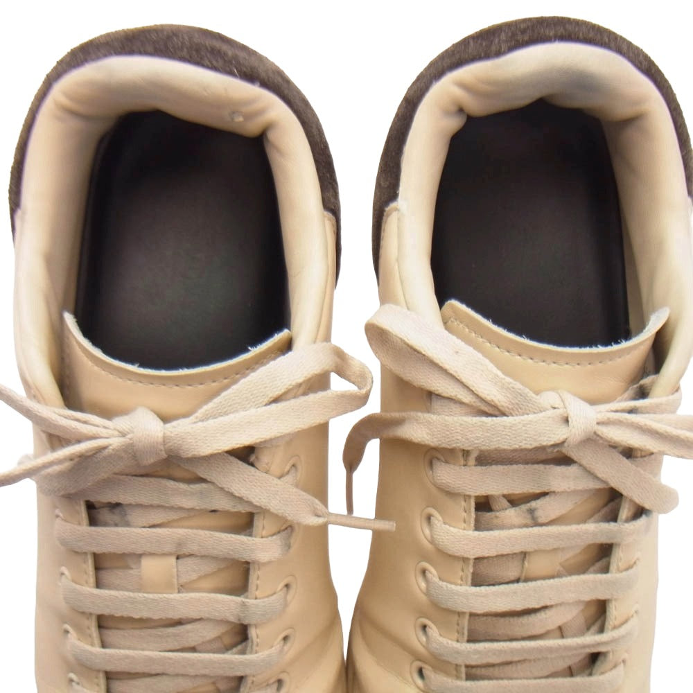 RAF SIMONS ラフシモンズ Orion オリオン レザー ローカット スニーカー ベージュ系 42【中古】