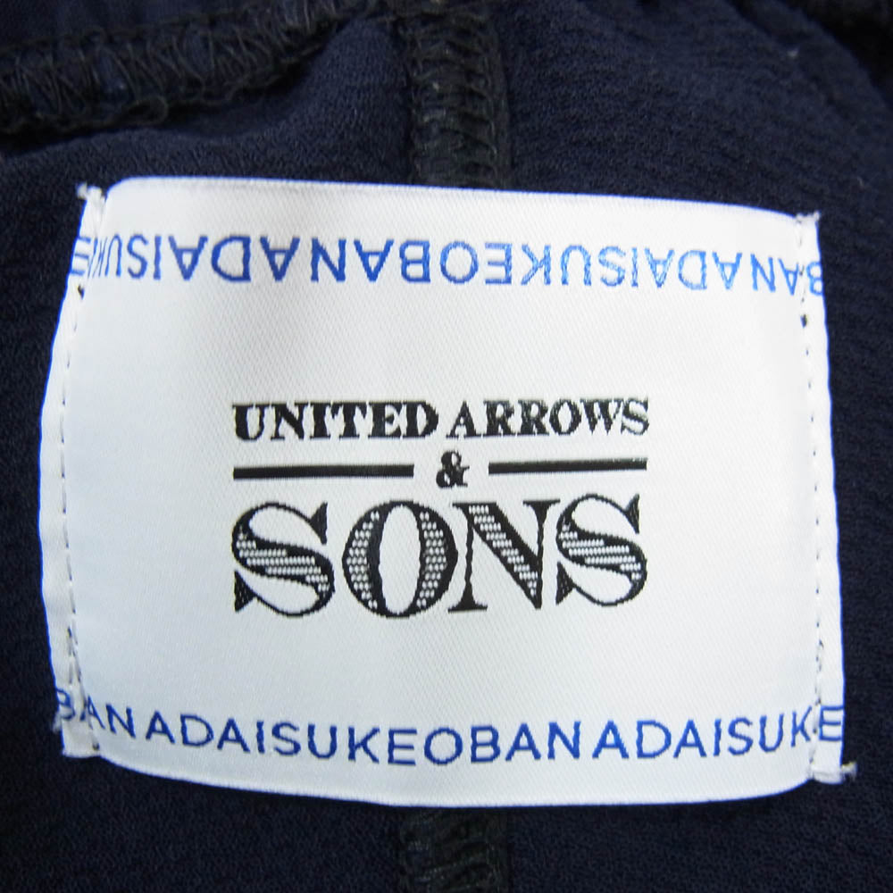 UNITED ARROWS & SONS ユナイテッドアローズアンドサンズ 5514-299-0812 by DAISUKE OBANA ダイスケ オバナ I BELT CR1P PANTS ベルト パンツ ダークネイビー系 L【中古】