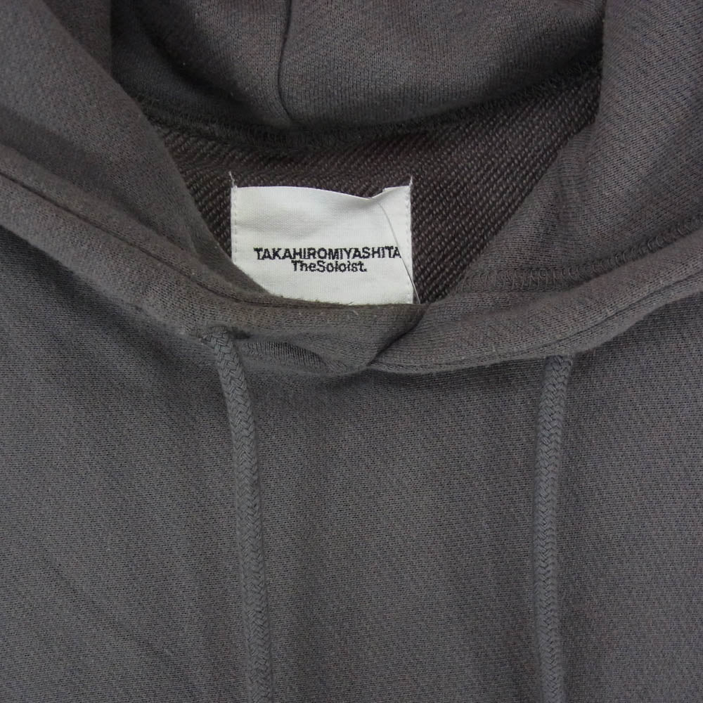TAKAHIRO MIYASHITA The SoloIst. タカヒロミヤシタザソロイスト 0008bAW23 sc.0008b hoodie コットンシルク プルオーバー パーカー グレー系 52【中古】