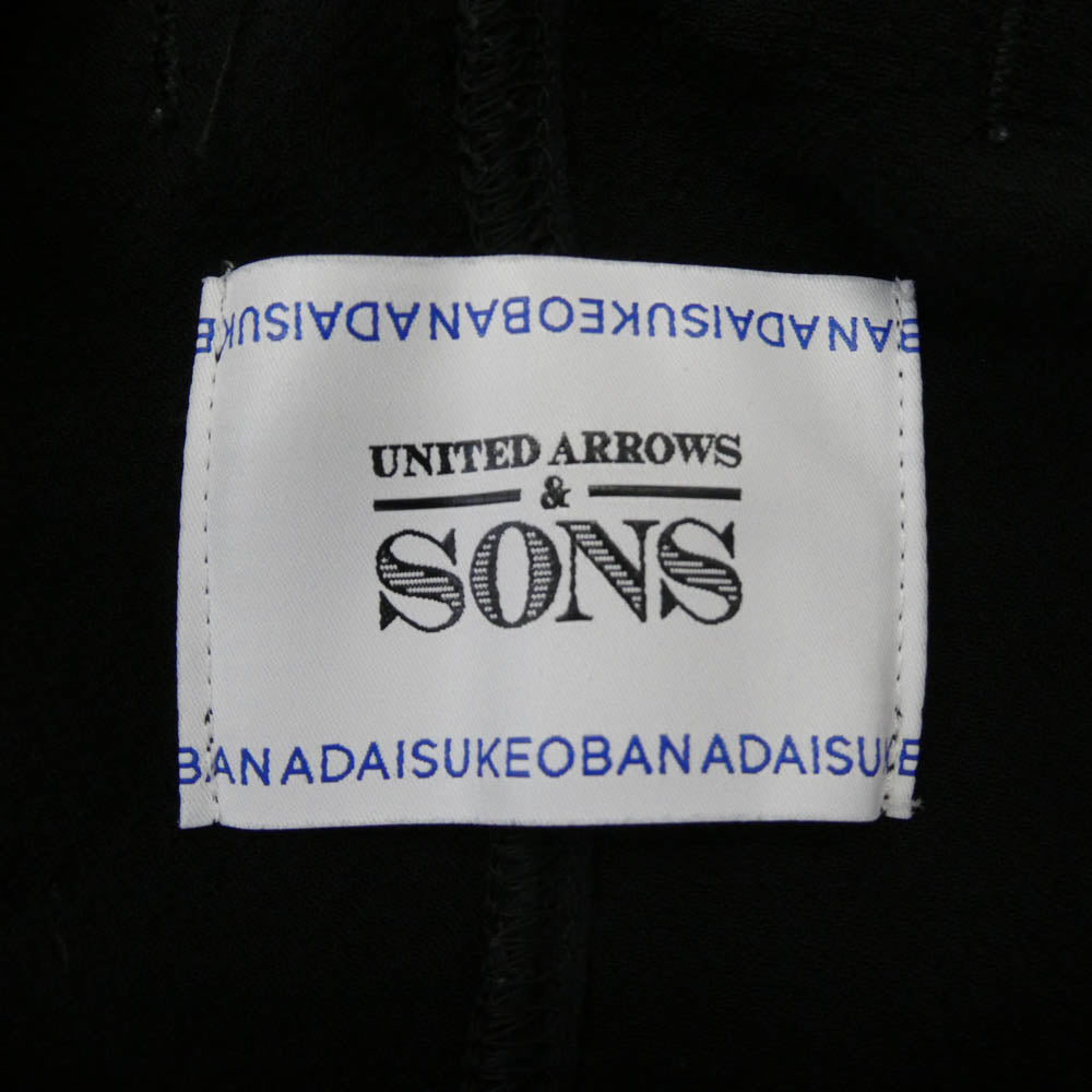 UNITED ARROWS & SONS ユナイテッドアローズアンドサンズ 5514-299-0812 by DAISUKE OBANA ダイスケ オバナ I BELT CR1P PANTS ベルト パンツ ブラック系 L【中古】