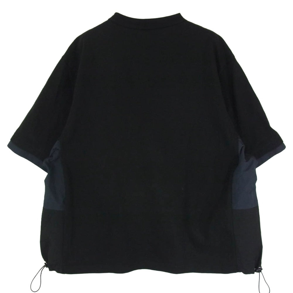 Sacai サカイ 22SS 22-02734M スポーツ ミックス ナイロン 切替 Tシャツ カットソー ブラック系 表記なし【中古】