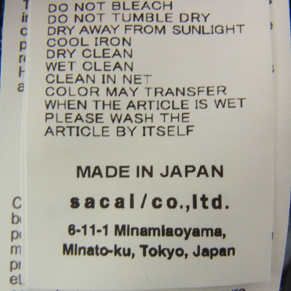 Sacai サカイ 22SS 22-02734M スポーツ ミックス ナイロン 切替 Tシャツ カットソー ブラック系 表記なし【中古】