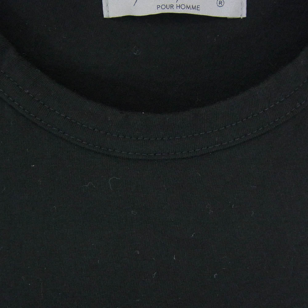 Yohji Yamamoto POUR HOMME ヨウジヤマモトプールオム HP-T62-993 SINGLE JERSEY PRINT HALF SLEEVE C ハーフ スリーブ Tシャツ カットソー ブラック系 3【中古】