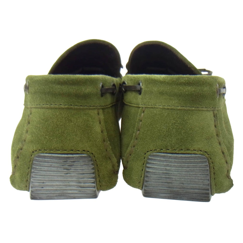 BOTTEGAVENETA ボッテガヴェネタ イントレチャート モカシン ドライビング シューズ モスグリーン系 41.5【中古】