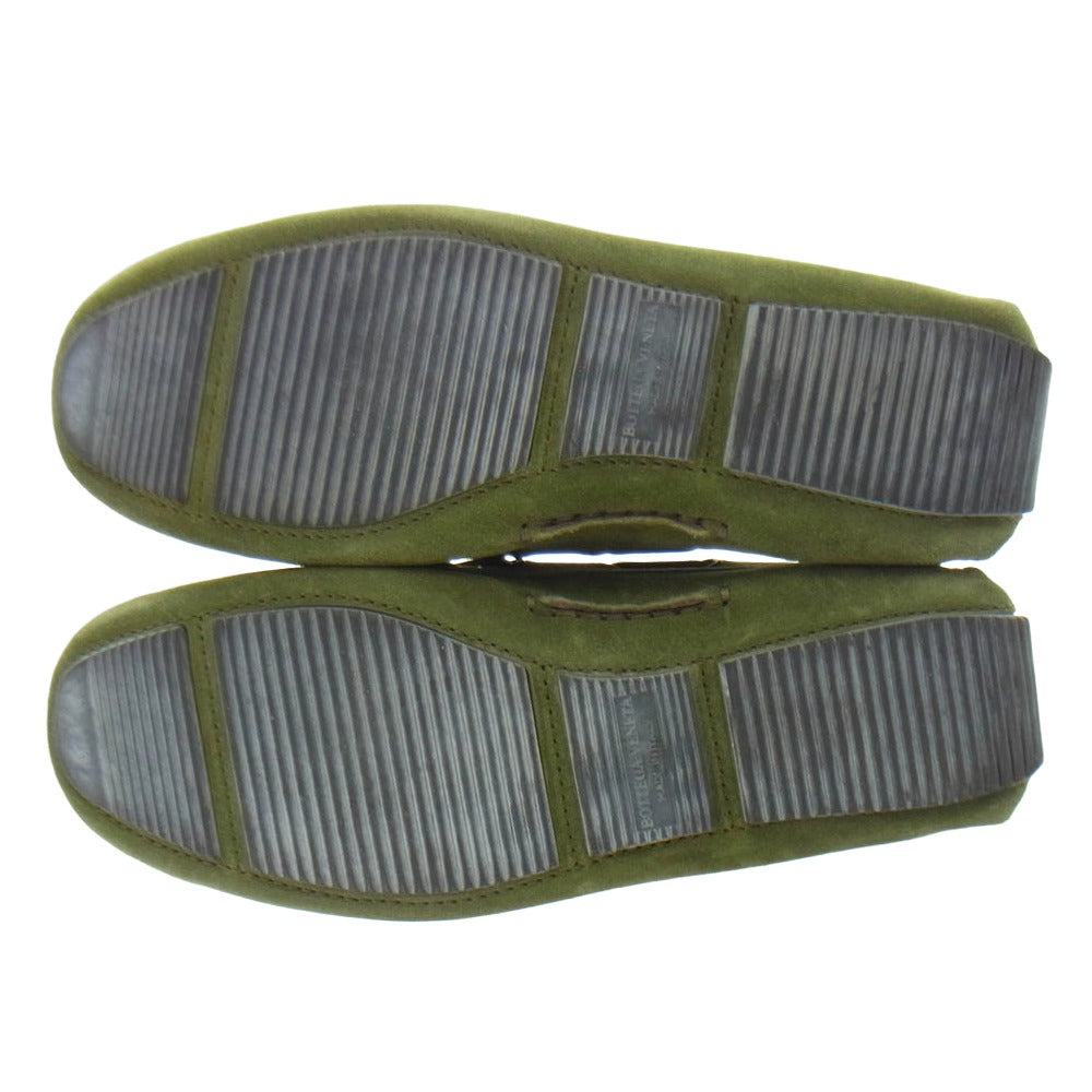 BOTTEGAVENETA ボッテガヴェネタ イントレチャート モカシン ドライビング シューズ モスグリーン系 41.5【中古】