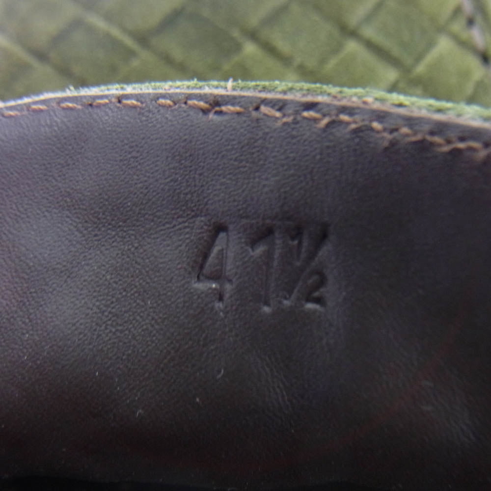 BOTTEGAVENETA ボッテガヴェネタ イントレチャート モカシン ドライビング シューズ モスグリーン系 41.5【中古】