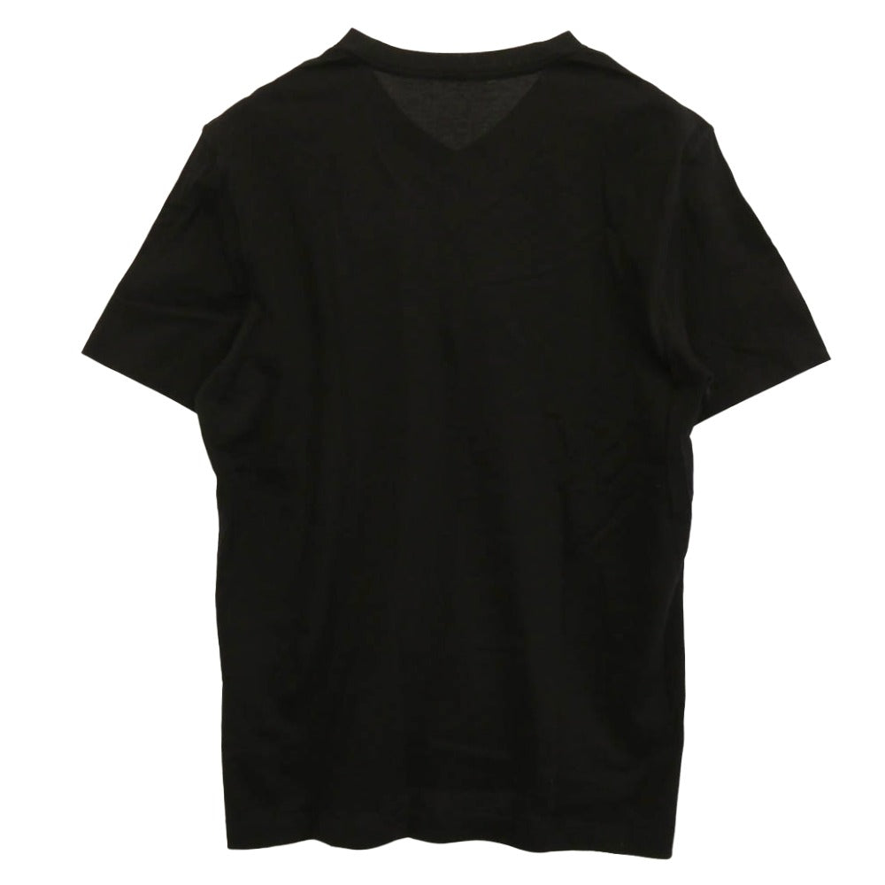 LOUIS VUITTON ルイ・ヴィトン ワンポイント ロゴ Vネック 半袖 Tシャツ ブラック系 L【中古】