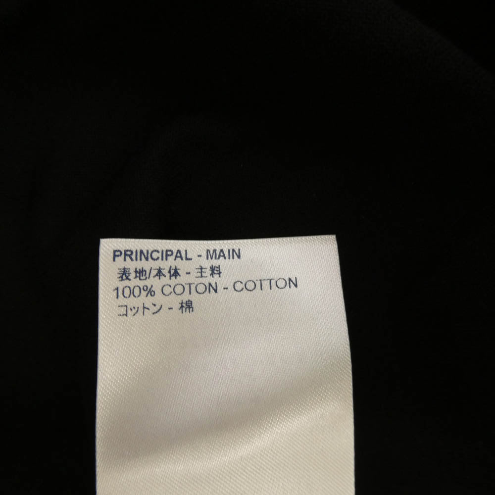 LOUIS VUITTON ルイ・ヴィトン ワンポイント ロゴ Vネック 半袖 Tシャツ ブラック系 L【中古】